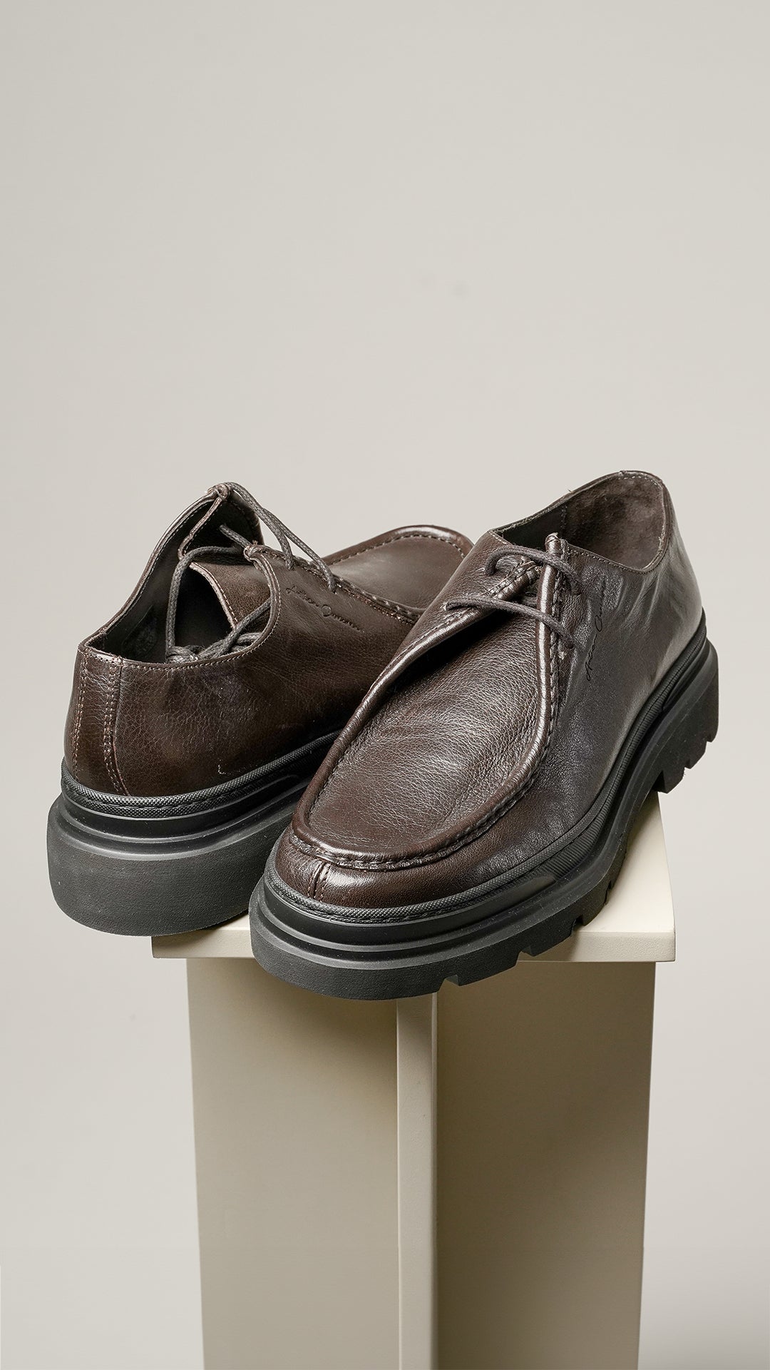 antica cuoieria kalveskind sko med gummisål