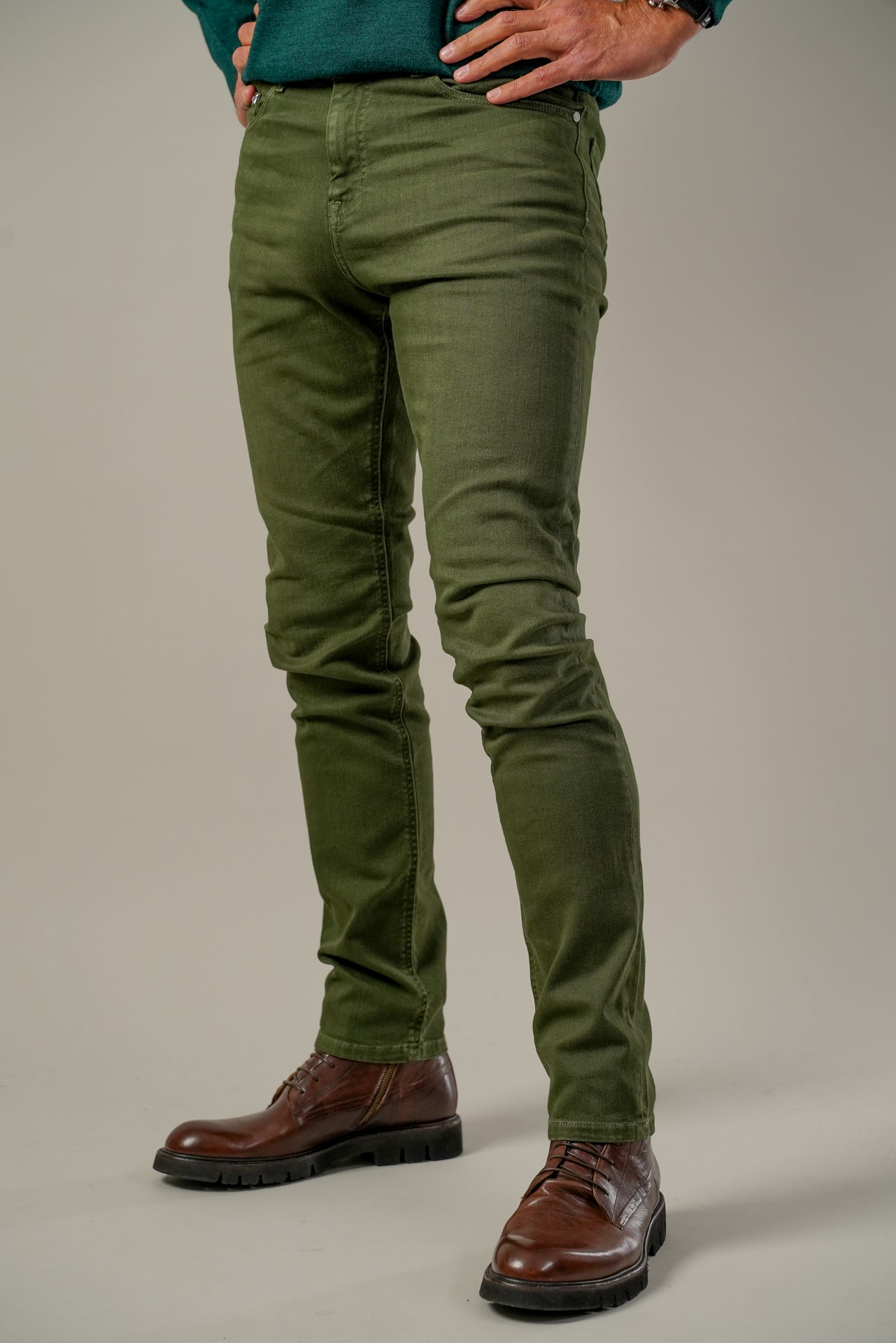 Karl Lagerfeld olive jeans