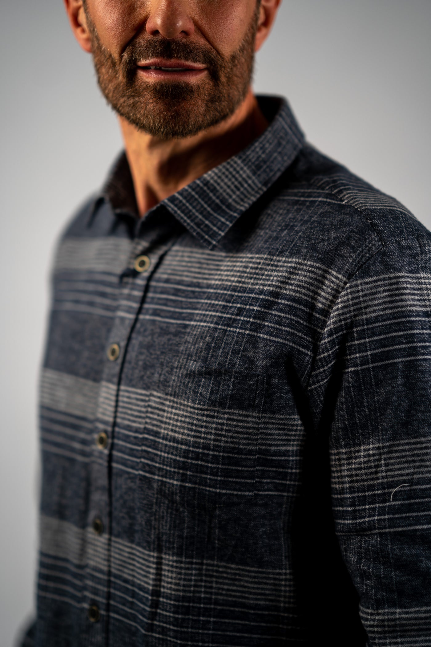 State Of Art oversized skjorte - Grå flannel