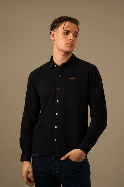 Aeronautica Militare skjorte mørkeblå Aeronautica Militare