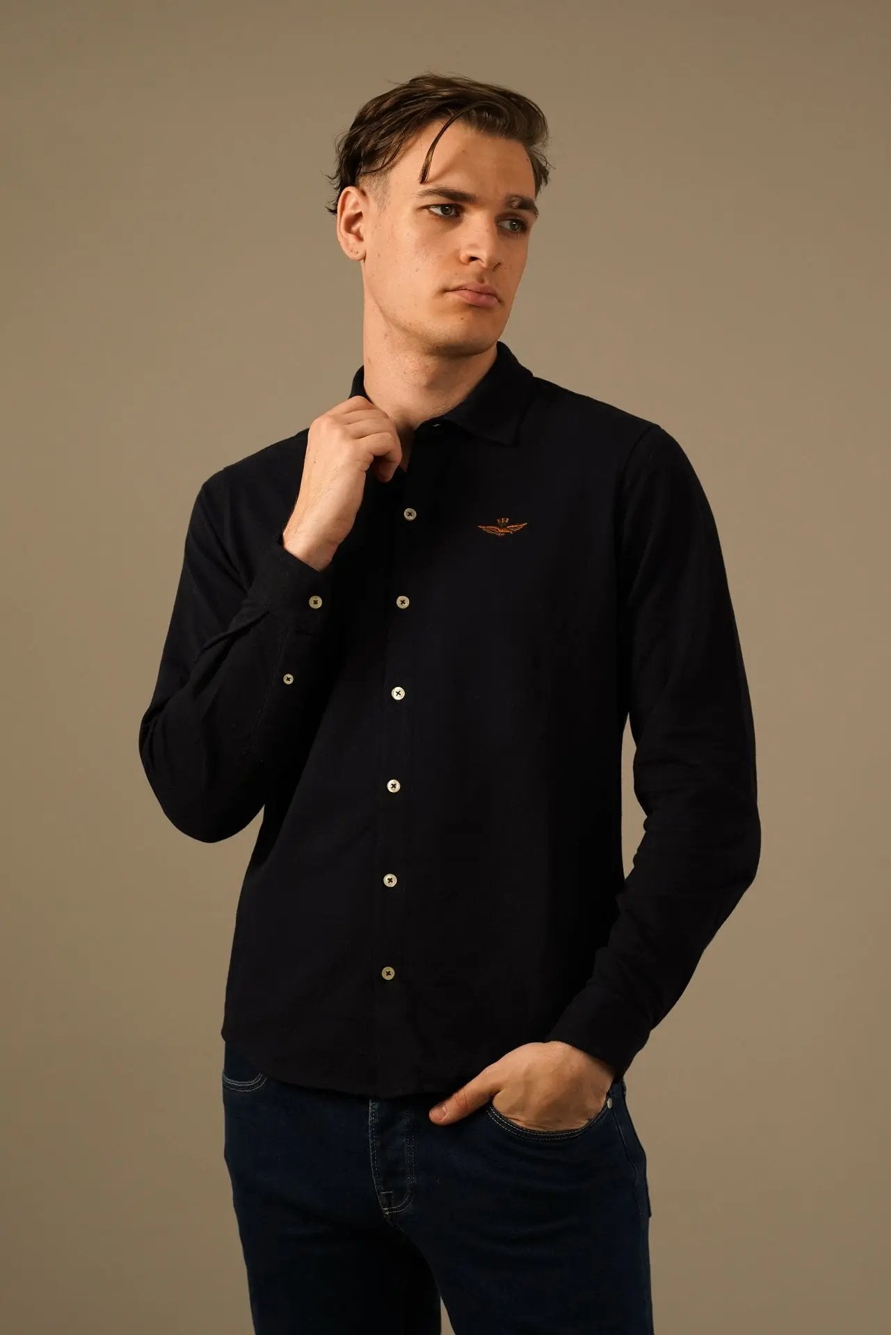 Aeronautica Militare skjorte mørkeblå Aeronautica Militare