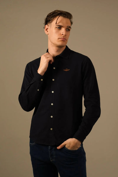 Aeronautica Militare skjorte mørkeblå Aeronautica Militare