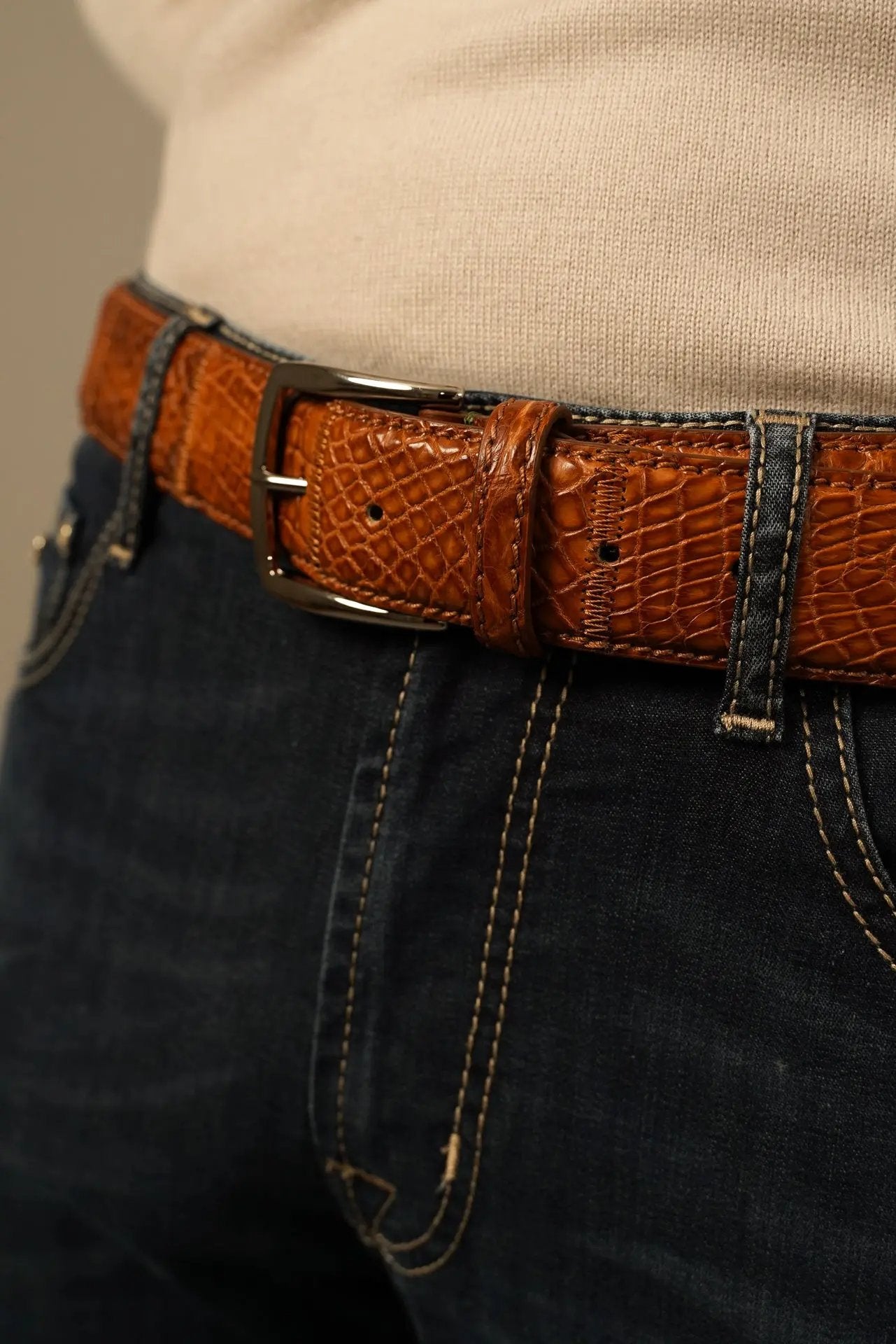 Biagini bælte cognac farvet BIAGINI