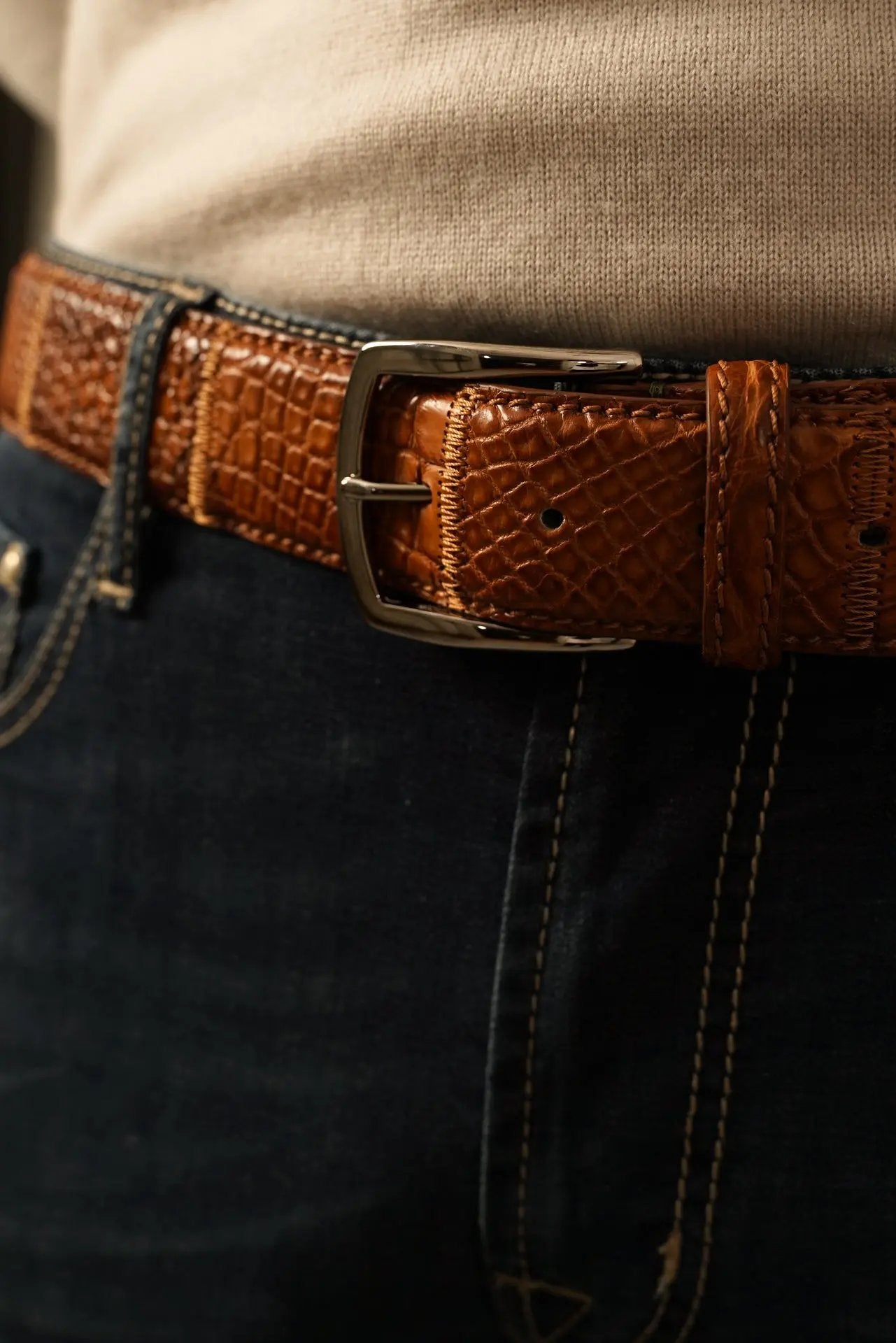 Biagini bælte cognac farvet BIAGINI