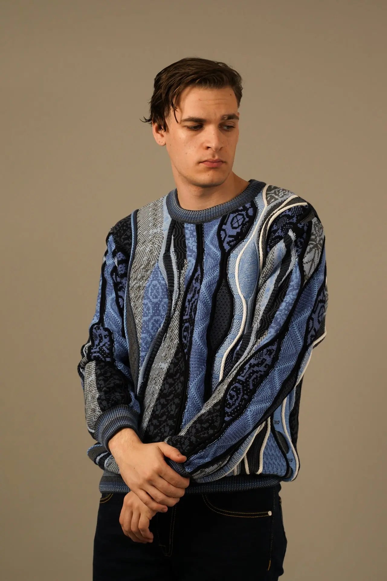 Carlo Colucci Premium Striktrøje – Blå Edition Carlo Colucci