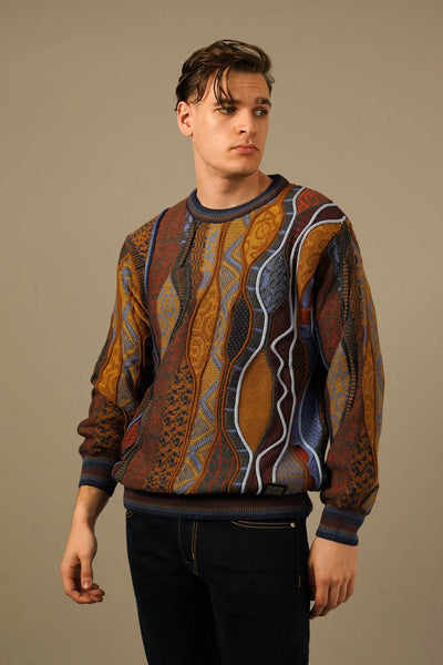 Carlo Colucci Striktrøje – Farverig Statement Knitwear Carlo Colucci