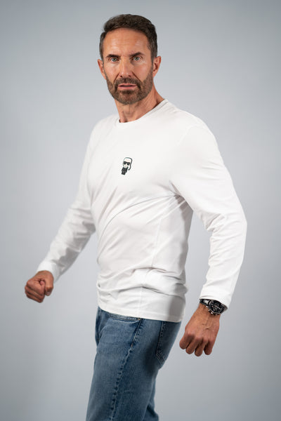 Karl lagerfeld hvid t-shirt med logo
