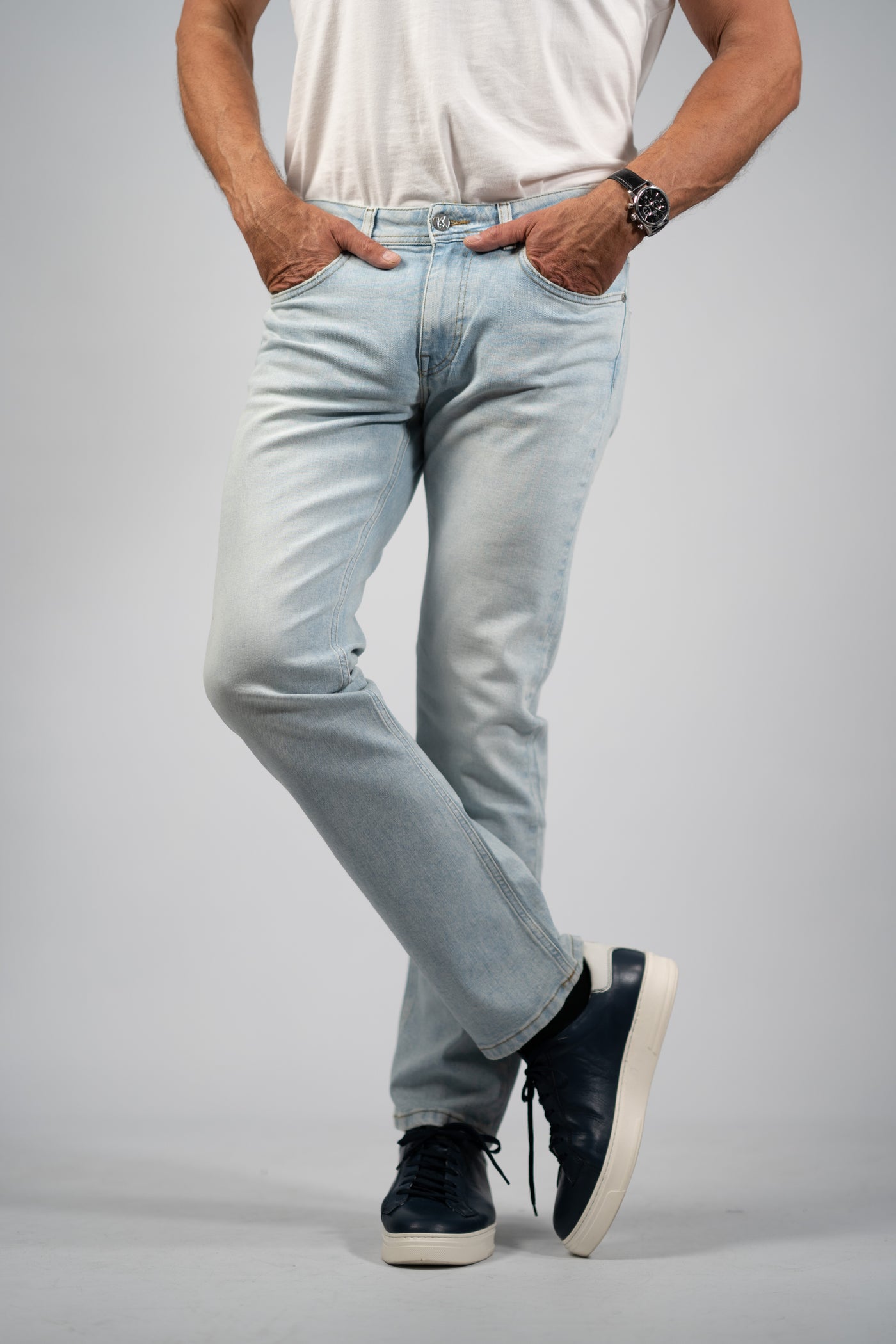 Karl Lagerfeld wide legs i lyseblå
