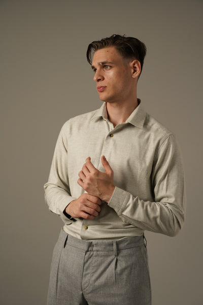 Eton Lys beige skjorte