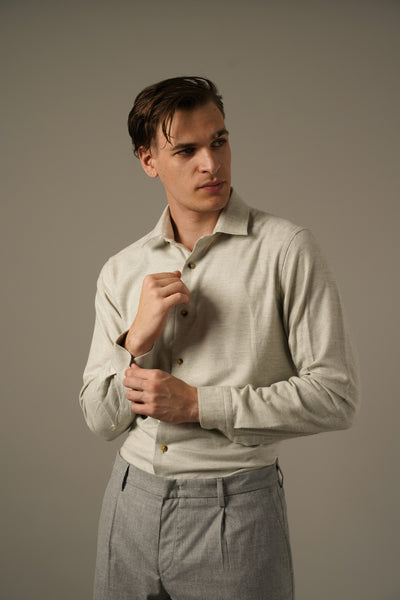 Eton Lys beige skjorte