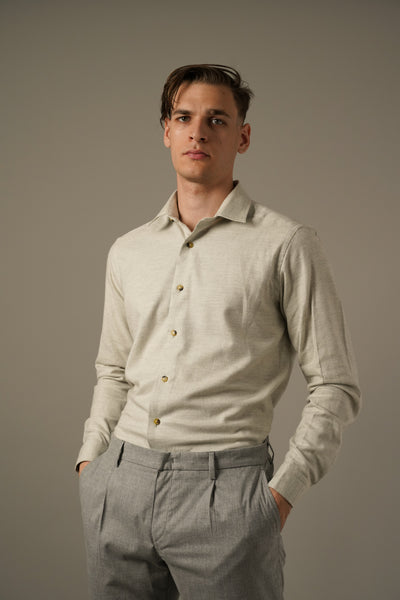 Eton Lys beige skjorte