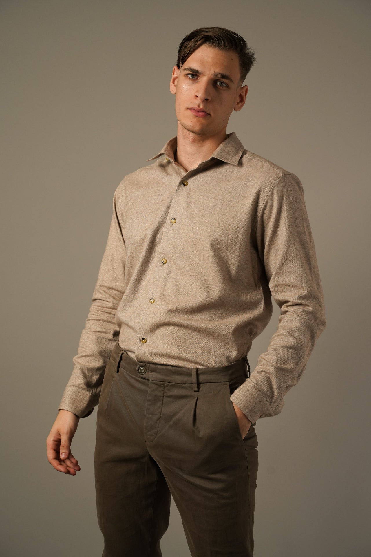 Eton Brun skjorte