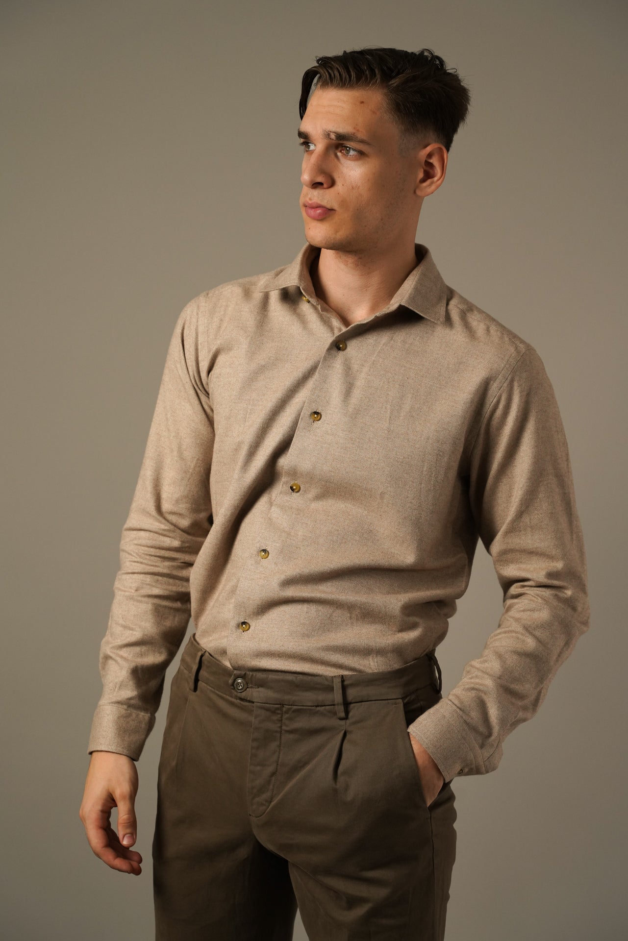Eton Brun skjorte
