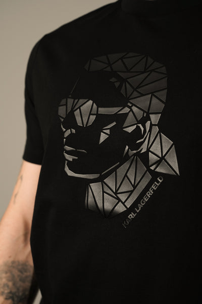 Karl Lagerfeld Sort T-shirt med Grafisk Print