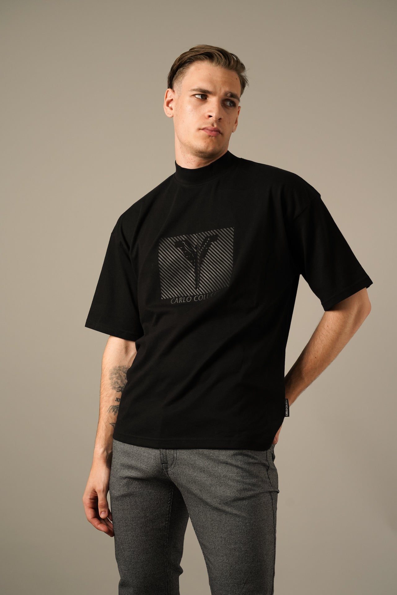Carlo Colucci Oversize T-shirt – Sort