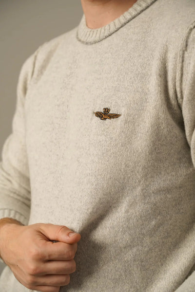 Aeronautica Militare Lysgrå Uldtrøje Aeronautica Militare