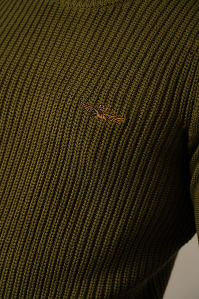 Aeronautica Militare Ribstrikket Crew Neck