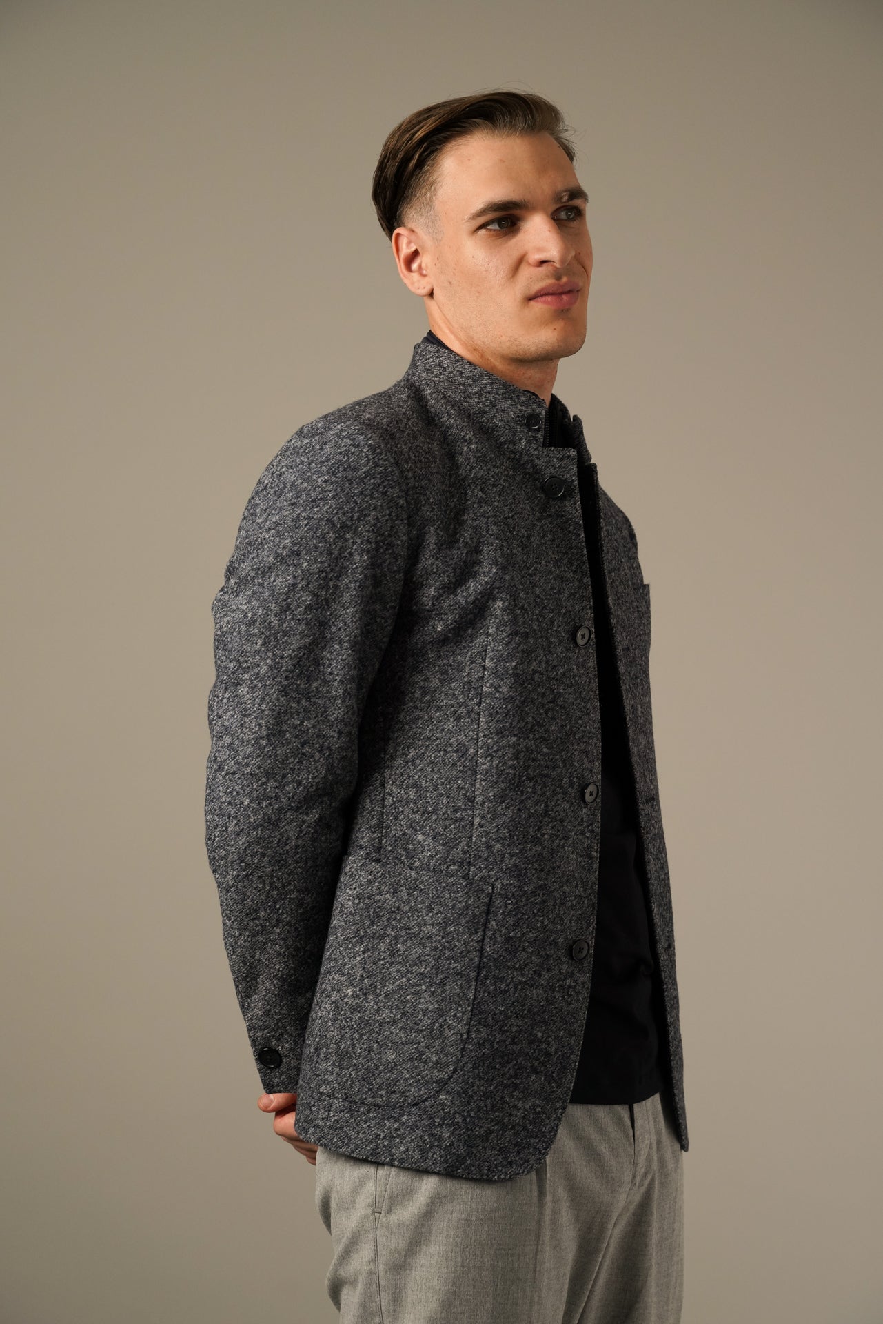 Hechter meleret wool look blazer/jakke