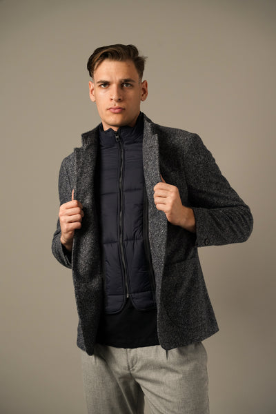 Hechter meleret wool look blazer/jakke