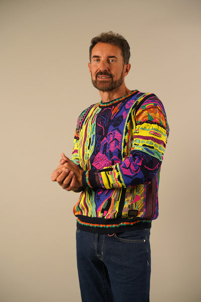Carlo Colucci multicolor striktrøje