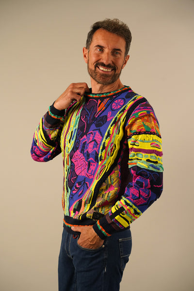Carlo Colucci multicolor striktrøje