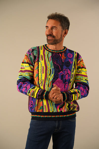 Carlo Colucci multicolor striktrøje