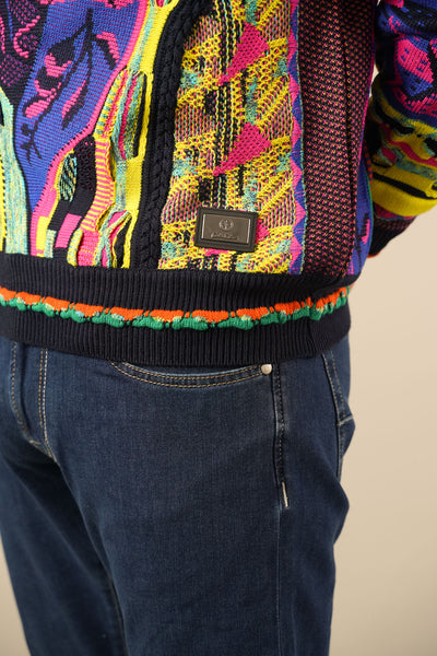 Carlo Colucci multicolor striktrøje