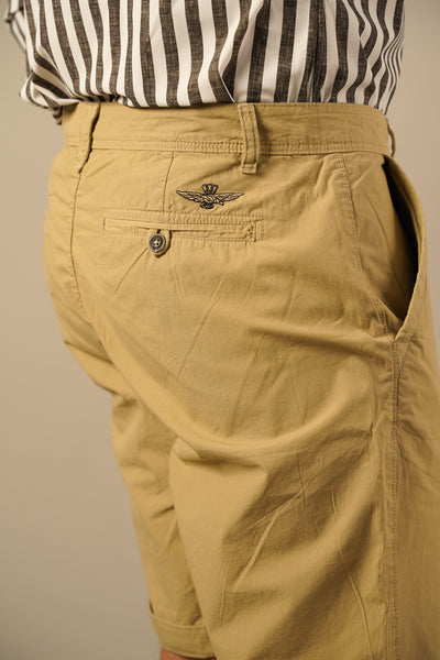 Aeronautica Militare beige shorts