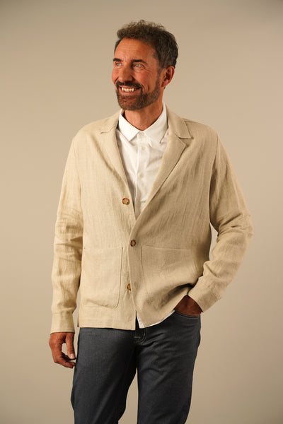 Tintoria Mattei Sandfarvet blazer
