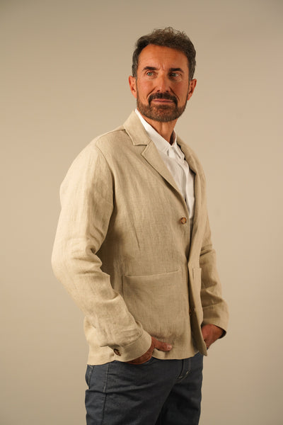 Tintoria Mattei Sandfarvet blazer
