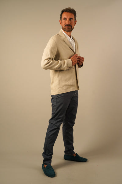 Tintoria Mattei Sandfarvet blazer