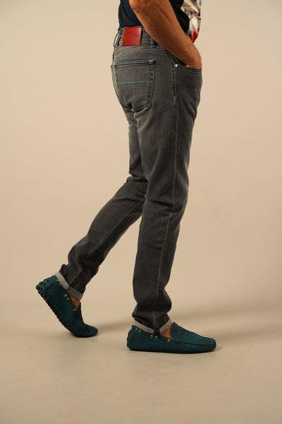 Tramarossa Michelangelo Jeans – Grå med lyseblå stikninger