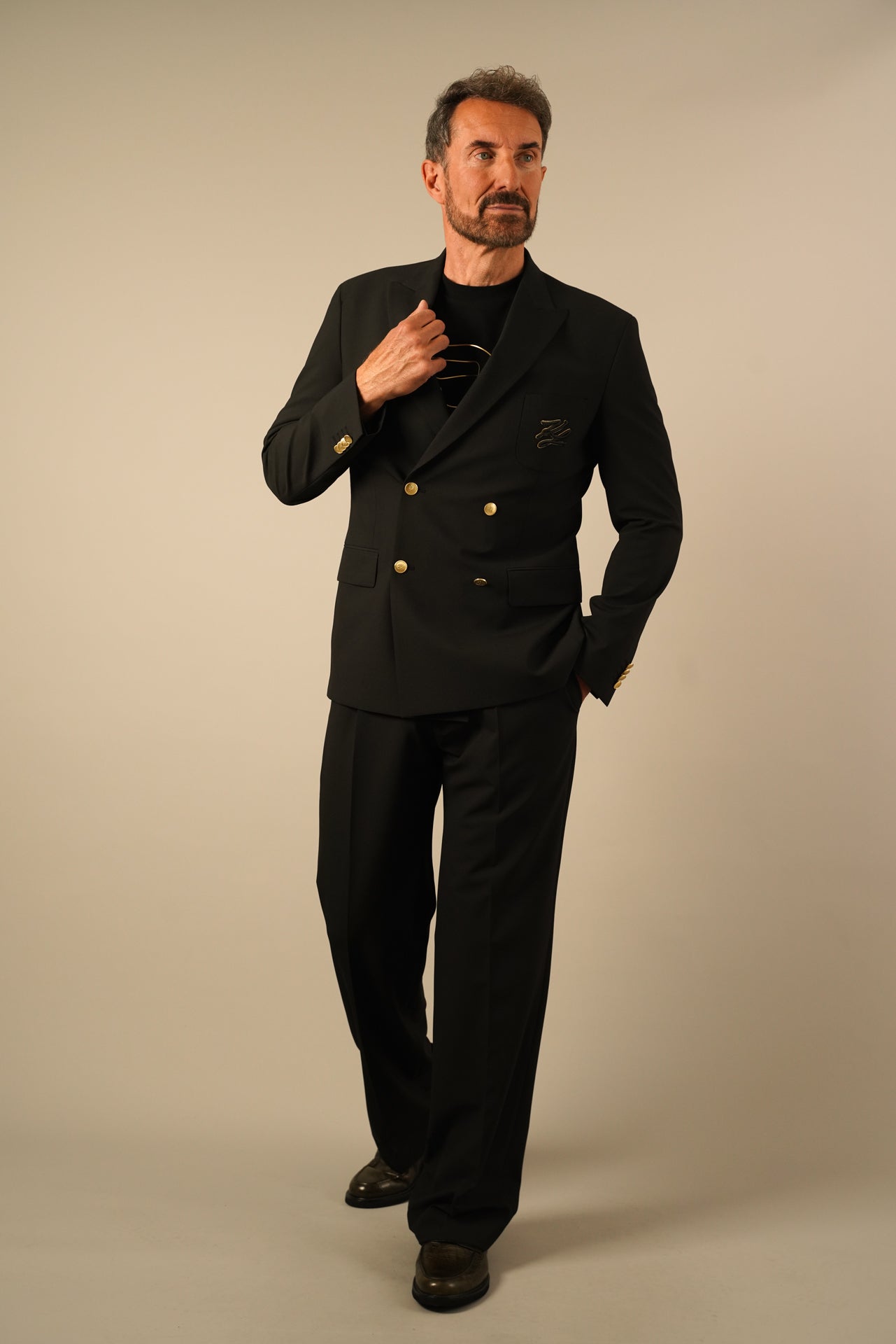 Karl Lagerfeld Dobbel Radet Blazer Sort