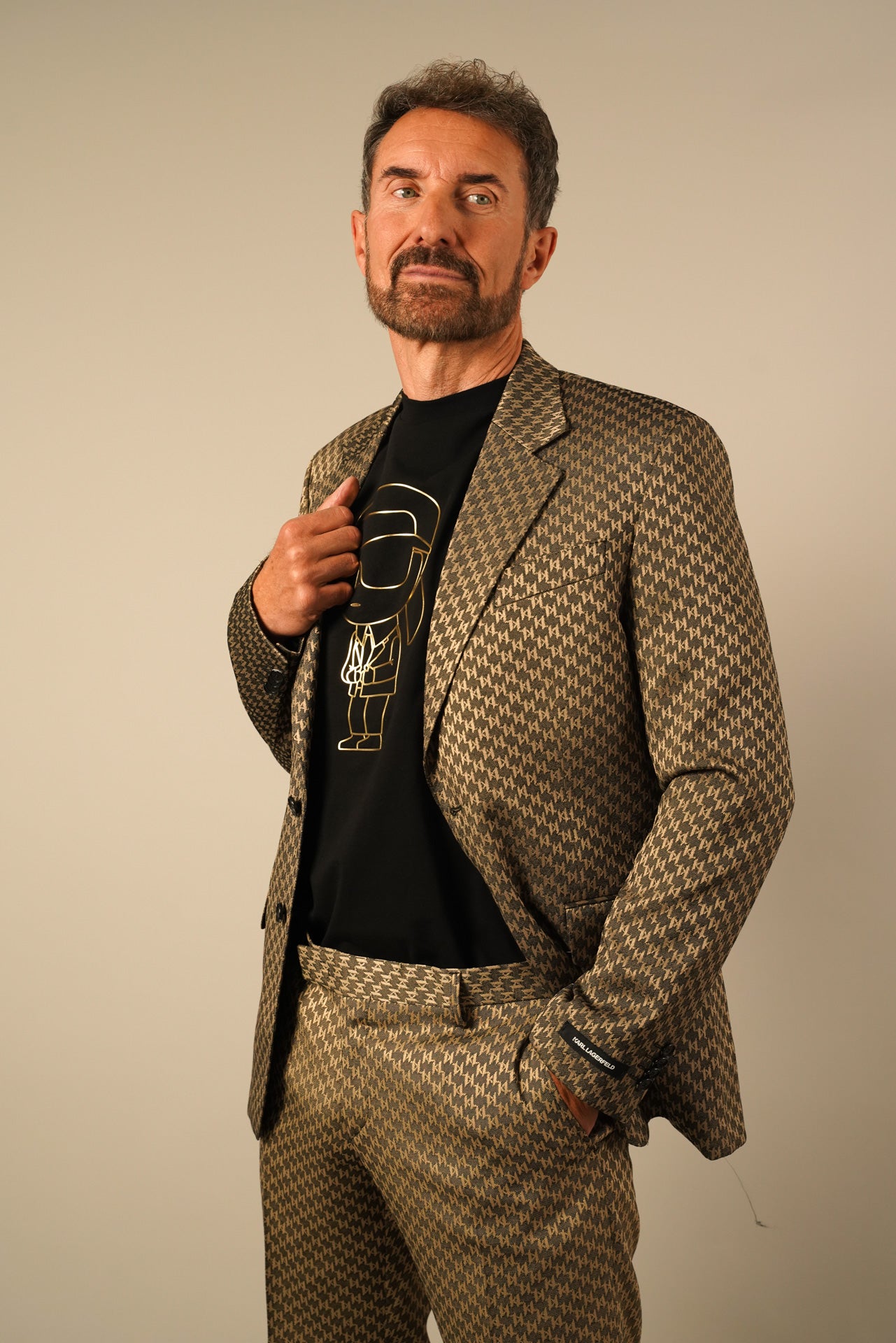 Karl Lagerfeld Mønstret Blazer – Eksklusiv Elegance