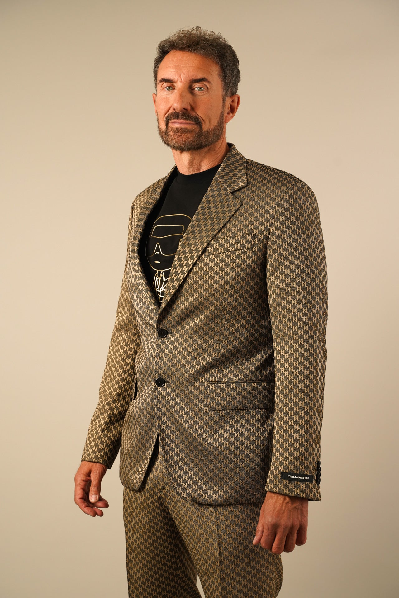 Karl Lagerfeld Mønstret Blazer – Eksklusiv Elegance