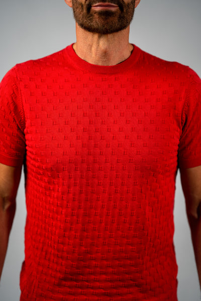 Malagrida strik t-shirt i rød