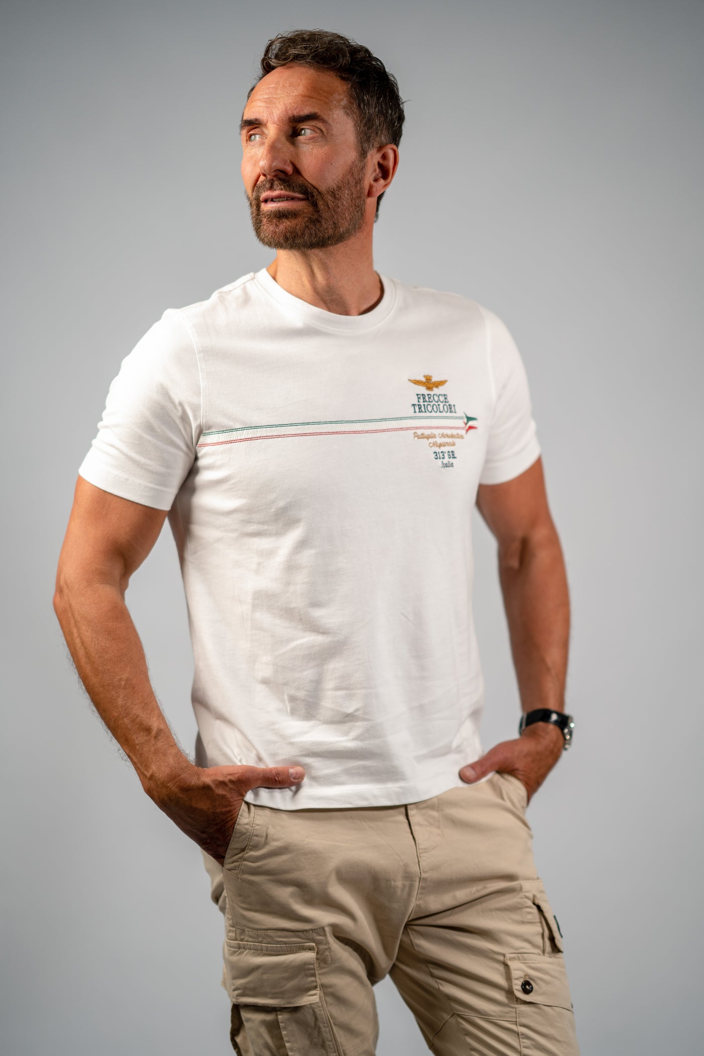 Aeronautica Militare t-shirt i hvid - Regular fit