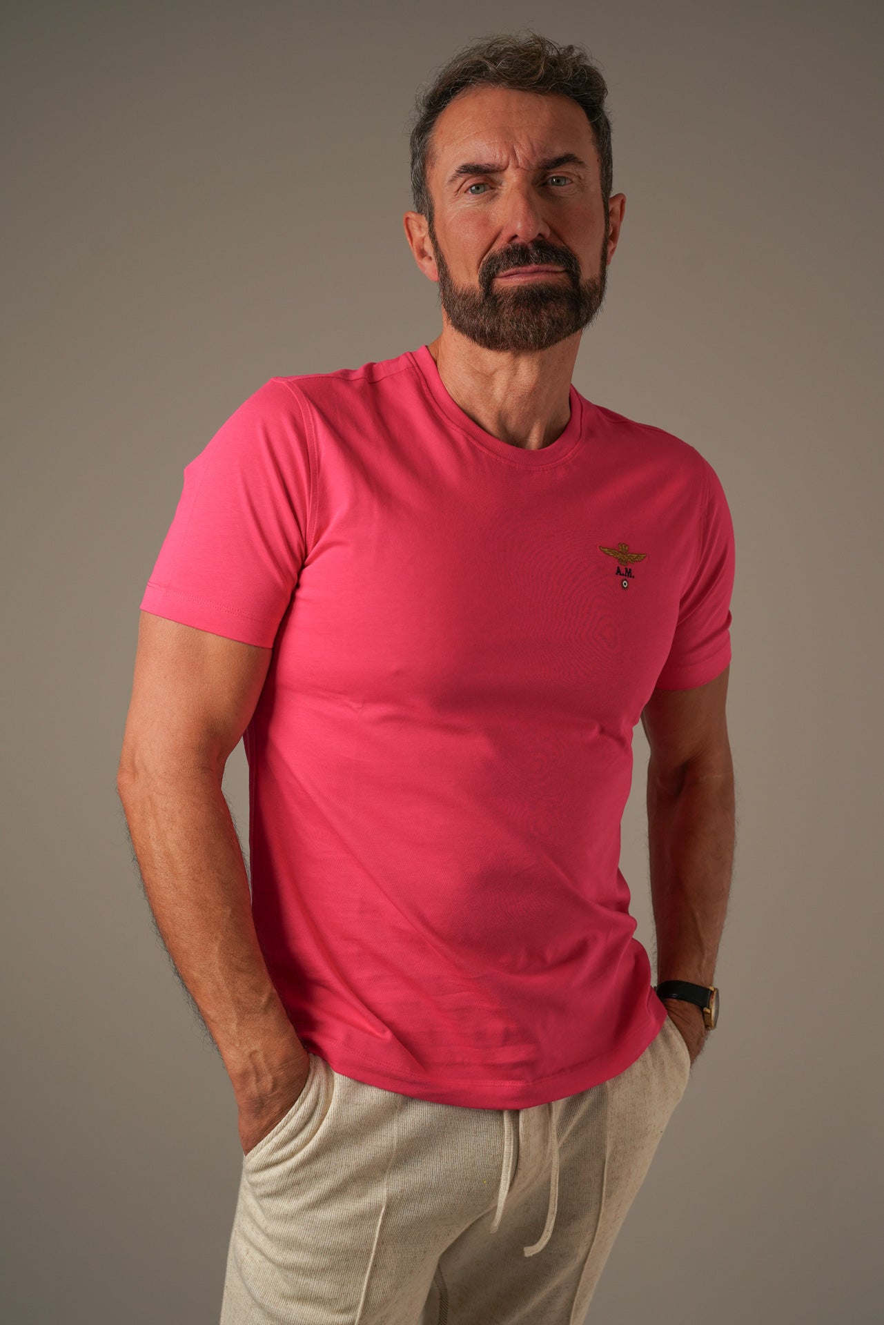 Aeronautica Militare Pink Logo T-shirt