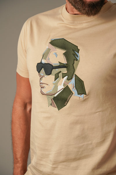 Karl Lagerfeld Signature Graphic T-Shirt - Beige