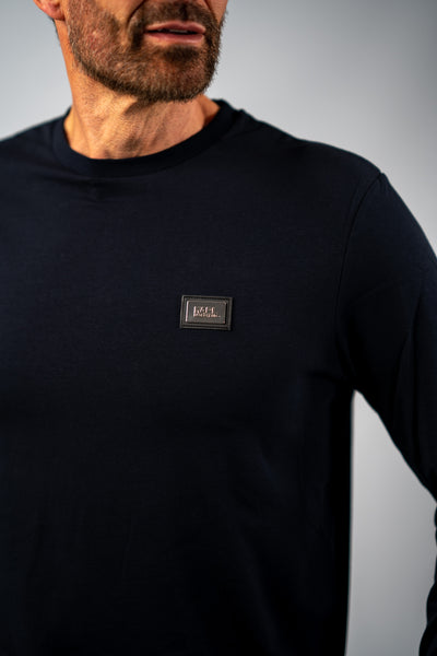 Karl Lagerfeld navy t-shirt med plade logo