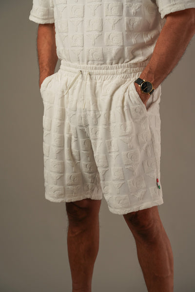 Carlo Colucci Shorts – Luksuriøse Velour-Detaljer