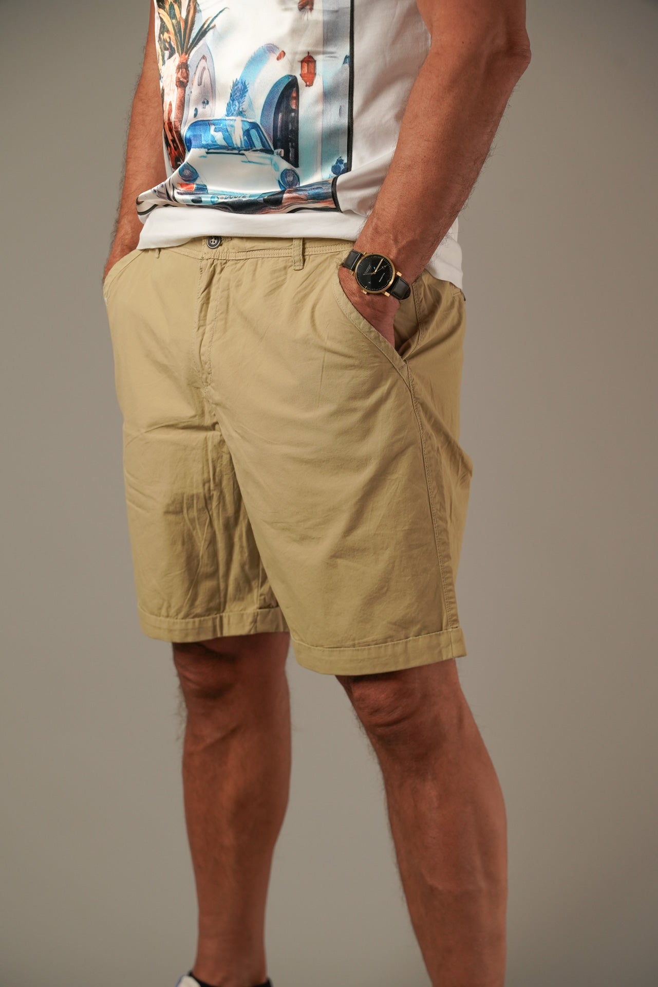 Aeronautica Militare Beige Cargo Shorts