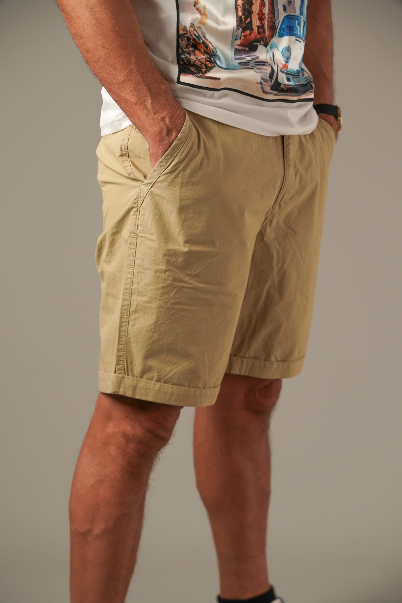 Aeronautica Militare Beige Cargo Shorts