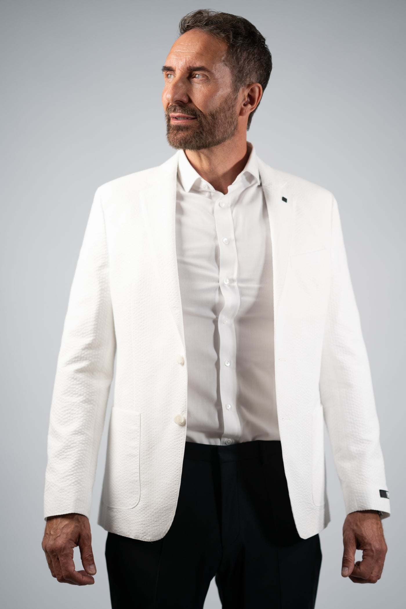 Karl Lagerfeld - Hvid bæk og bølge blazer