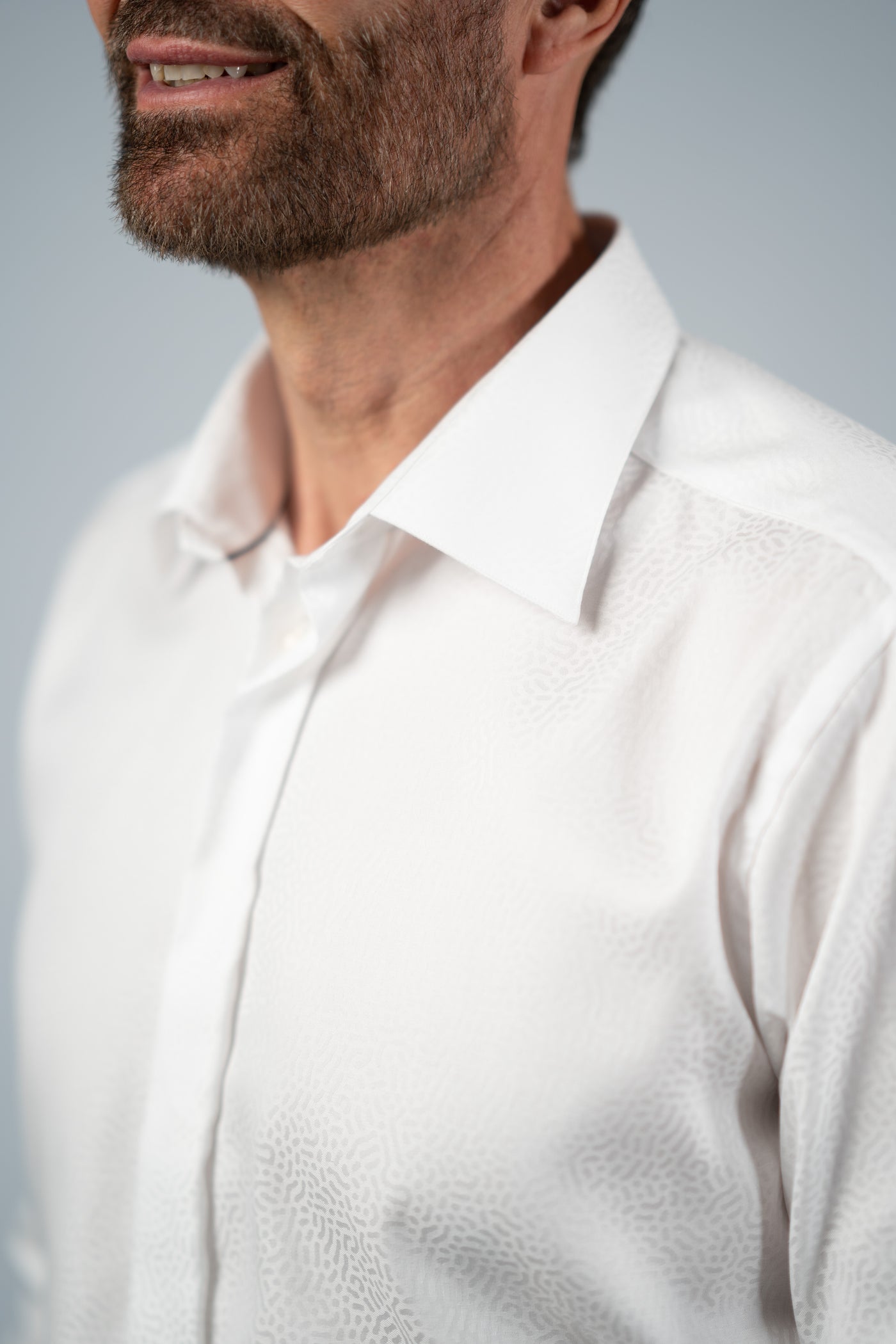 Eton skjorte i hvid med dobbelt manchet - slimfit