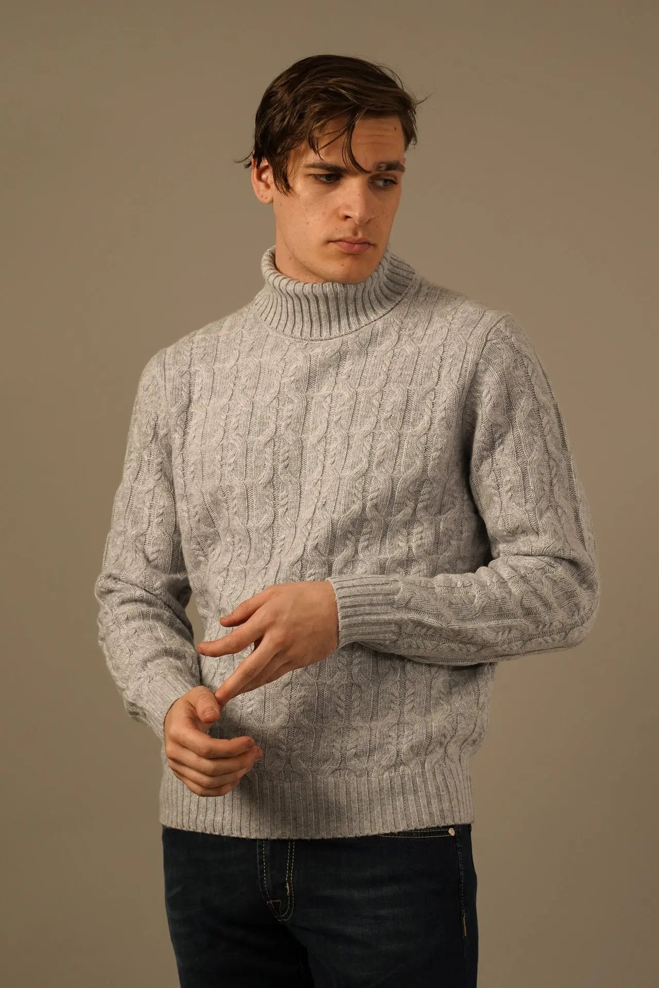 Golman Copenhagen Rullekrave Strik i Merinould og Cashmere Golman Copenhagen