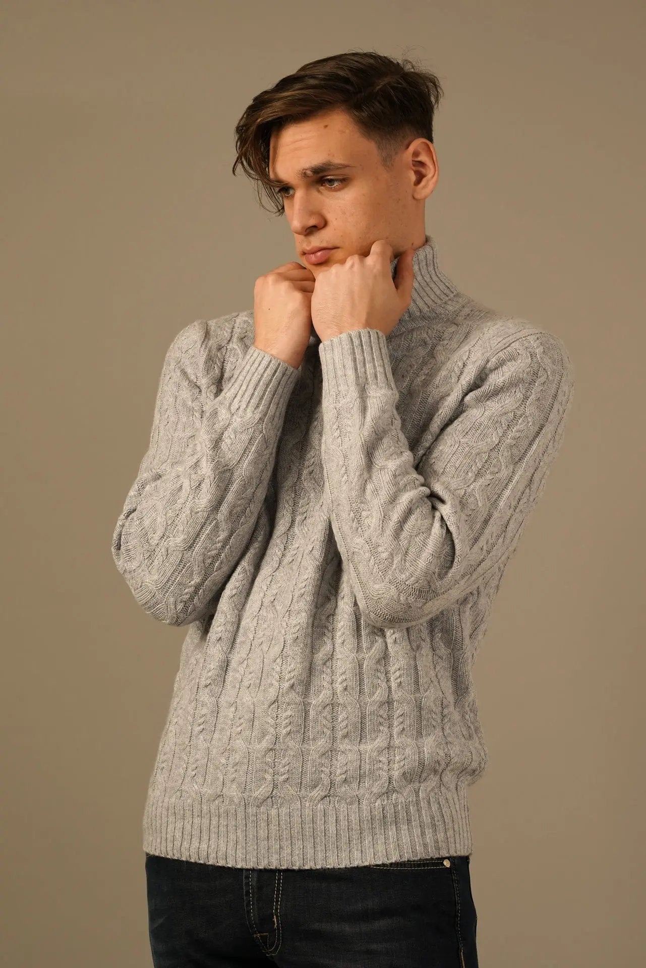 Golman Copenhagen Rullekrave Strik i Merinould og Cashmere Golman Copenhagen