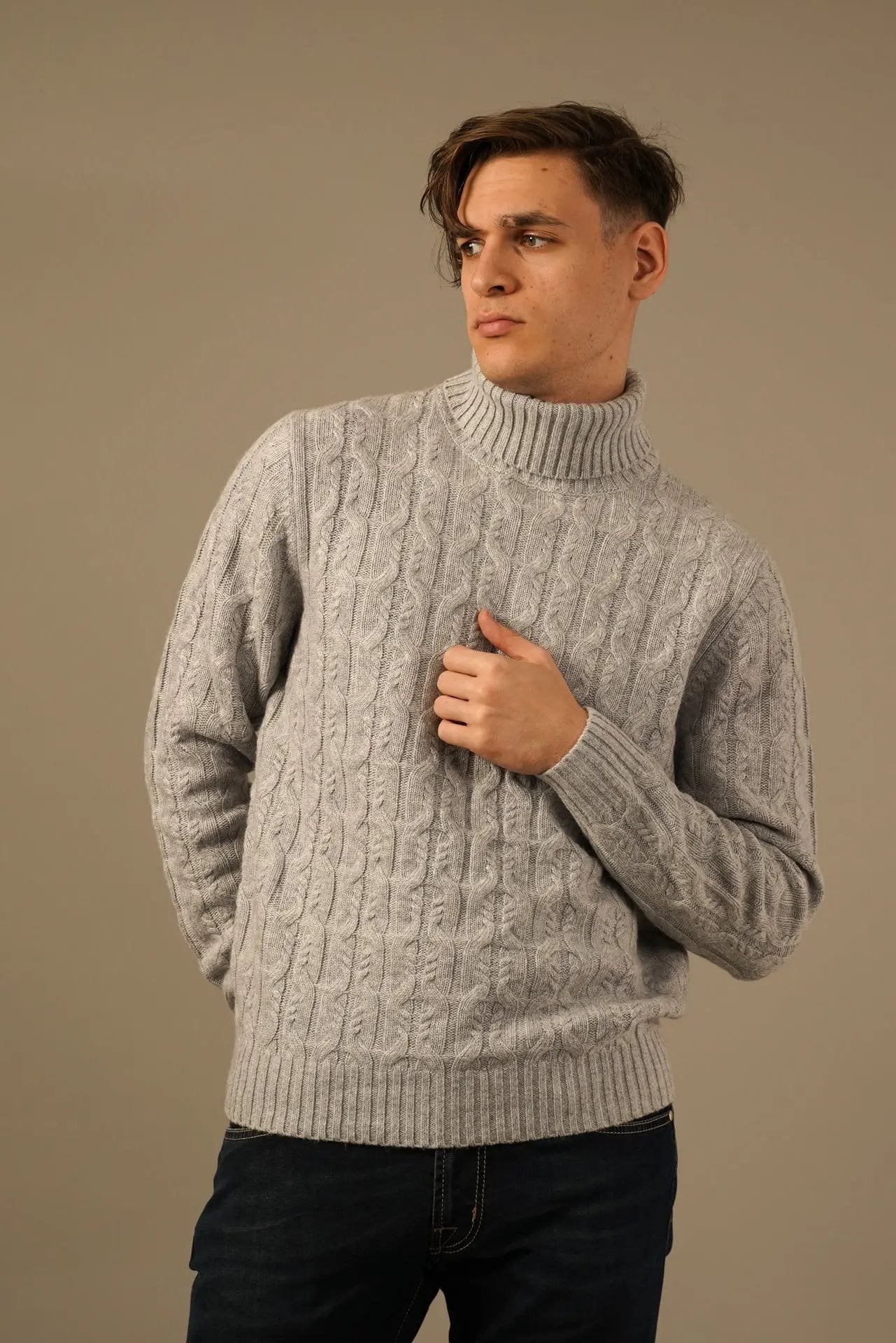 Golman Copenhagen Rullekrave Strik i Merinould og Cashmere Golman Copenhagen