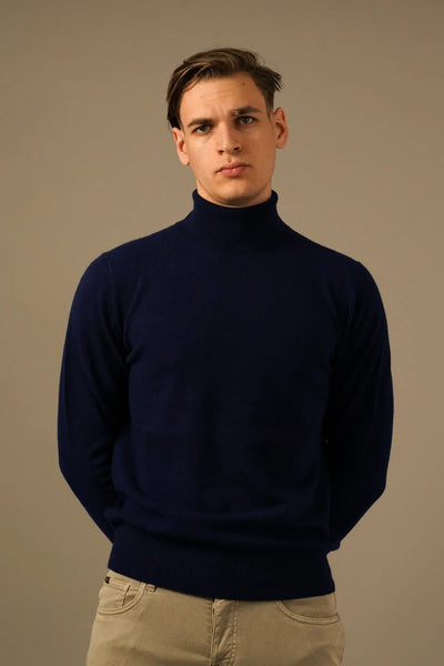 Golman Copenhagen Rullekrave i Kobolt Blå – Ekstrafin Merino & Cashmere Golman Copenhagen