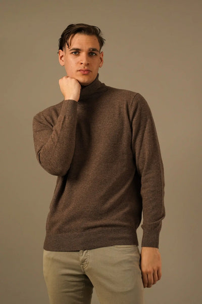 Golman Copenhagen – Brun rullekravestrik i ekstra fin merinould og cashmere Golman Copenhagen